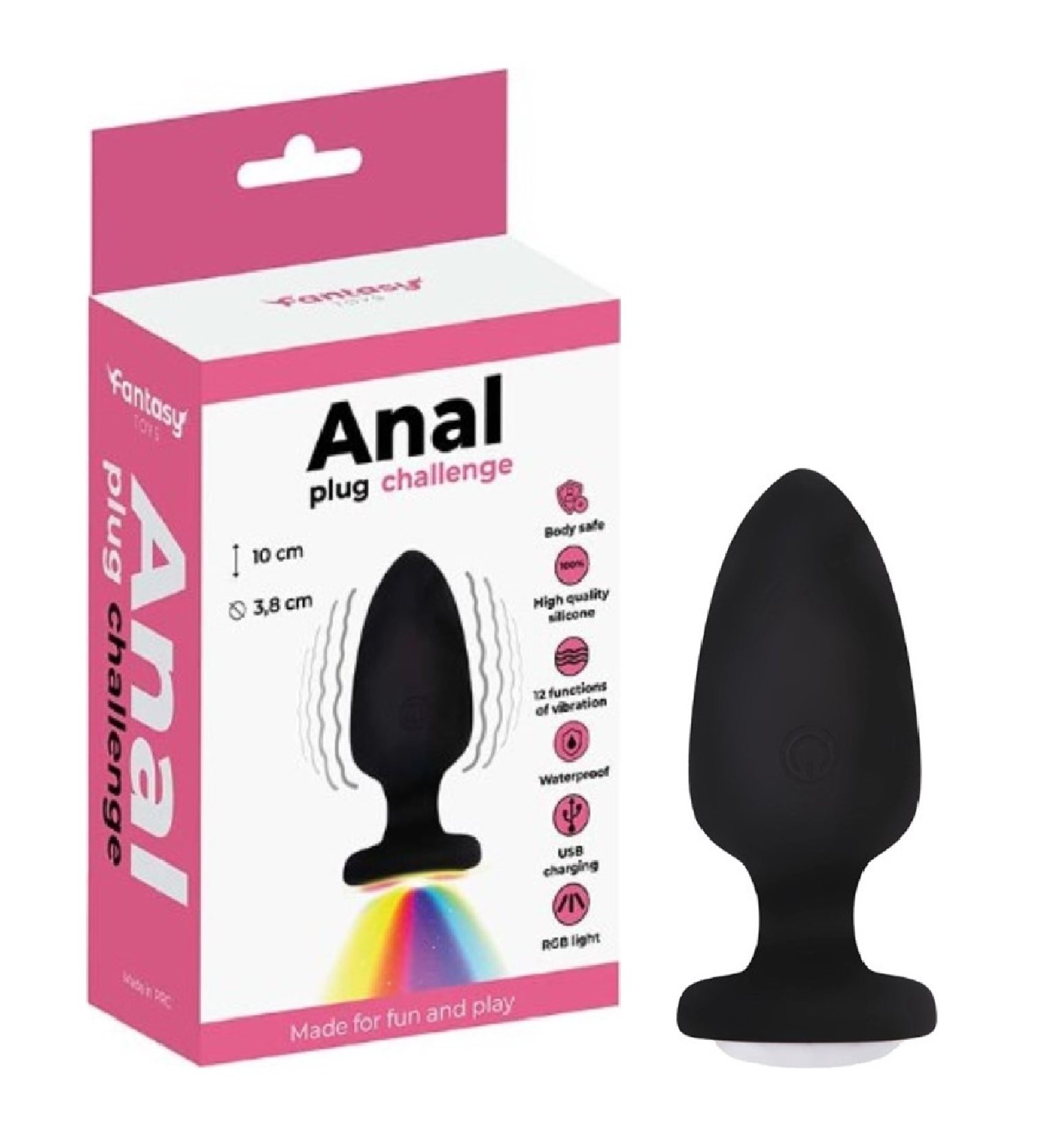 Svetleći analni plug sa daljinskom kontrolom   FT001134